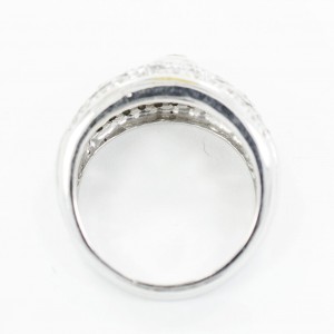 White White Gold Diamond Womens Ring Size 5.75  