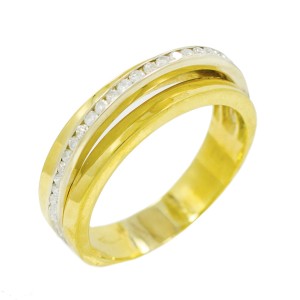 Yellow Gold Diamond Womens Ring Size 9.5 