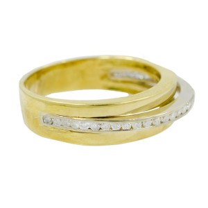 Yellow Gold Diamond Womens Ring Size 9.5 