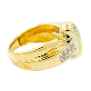 Yellow Gold Diamond Womens Ring Size 7 