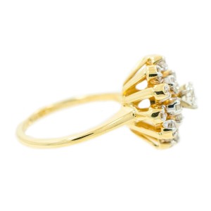 Yellow Gold Diamond Mens Ring Size 7  