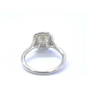 Tiffany & Co Plat Cushion Fancy Intense Yellow Diamond Soleste Ring 1.27Ct VS2