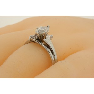 .70ct 3/4 Marquise Center Diamond Engagement Ring Band 14k White Gold Sz 8