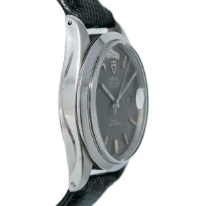 Tudor Vintage Prince Date-Day 7017/0 Men Automatic Grey Dial Watch Steel 37mm