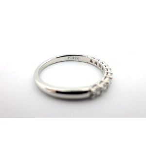 Tiffany & Co Embrace 2.2mm 0.27ct Round Diamond Platinum Eternity Wedding Band 9