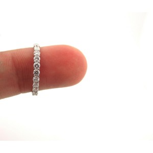 Tiffany & Co Embrace 2.2mm 0.27ct Round Diamond Platinum Eternity Wedding Band 8