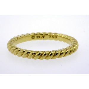 David Yurman Unity Ring Wedding Band 18k Yellow Gold Cable Classic size 5.5 $695