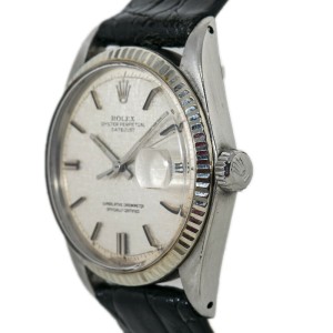 Rolex Datejust 1601 VIntage Silver Linen Dial Automatic Mens Watch 36MM