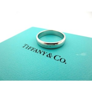 Tiffany & Co. Lucida Platinum 4.5mm Wedding Engagement Eternity Band Size 6.5