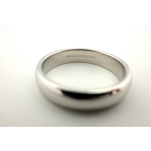 Tiffany & Co. Lucida Platinum 4.5mm Wedding Engagement Eternity Band Size 6.5