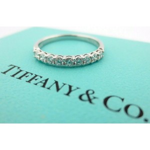 Tiffany & Co Embrace 2.2m .27ct Round Diamond Platinum Eternity Wedding Band 4