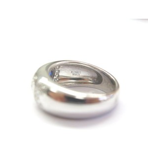 Chopard 18Kt NATURAL Gem Sapphire & Diamond Love White Gold Ring .99CT