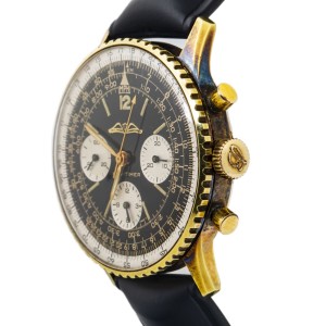 Breitling Navitimer 806 Gold Plated Patina Unpolished Gilt Dial Men's Watch 41mm
