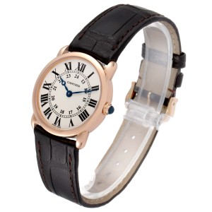 Cartier Ronde Louis 18K Rose Gold Silver Dial Ladies Watch W6800151