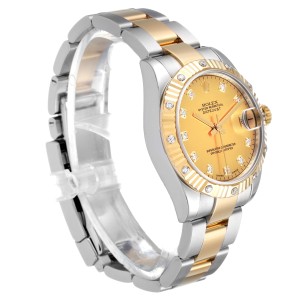 Rolex Datejust Midsize Yellow Gold Steel GoldDust MOP Diamond Watch 178313