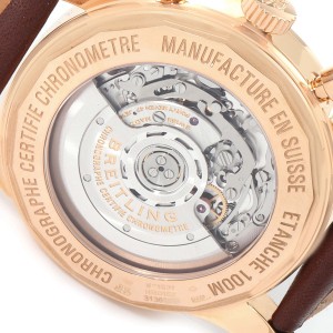 Breitling Transocean 43mm Rose Gold Diamond Mens Watch RB0152 Unworn
