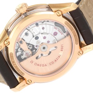 Omega DeVille Hour Vision 18k Rose Gold Watch 431.63.41.21.13.001 Unworn