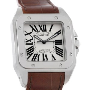 Cartier W20073X8 Santos 100 Automatic Mens Watch 