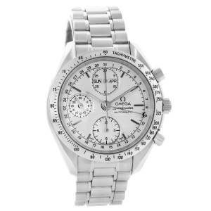 Omega 3521.30.00 Speedmaster Silver Dial Chronograph Date Mens Watch 