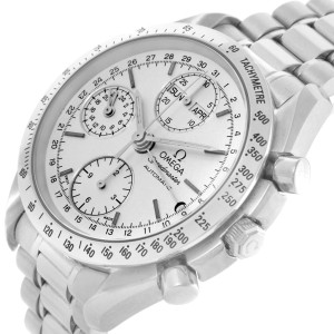 Omega 3521.30.00 Speedmaster Silver Dial Chronograph Date Mens Watch 