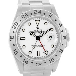 Rolex Explorer II 16570 White Dial Automatic Date Mens Watch 