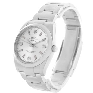 Rolex 114200 Air King Silver Dial Oyster Bracelet Mens Watch
