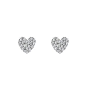 Tiffany & Co.Metro Heart 18K White Gold Earrings 