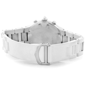 Cartier Must 21 W10184U2 Chronograph White Rubber Watch 