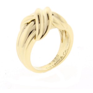 Tiffany & Co. 18K Yellow Gold Signature Ring Sz 6