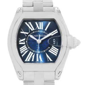 Cartier Roadster W6206012 Stainless Steel & Blue Dial 43mm Mens Watch