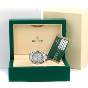 Rolex Datejust II 116334 Stainless Steel/18K White Gold wDiamond Automatic 41mm Mens Watch 