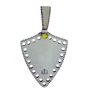 Gurhan 925 Sterling Silver Edge Shiny Shield Kite Pendant Necklace