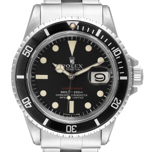 Rolex Submariner Vintage Black Mark V Dial Steel Mens Watch 