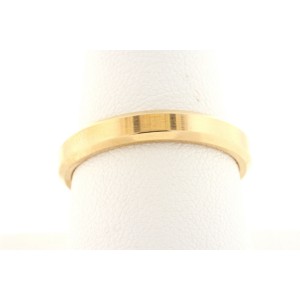 David Yurman 18k Gold Beveled Wedding Band Ring 4mm Yellow 8.75 Rose 10.5