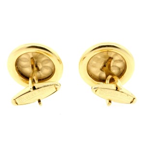 Lucian Piccard 14k Gold Pearl Cufflinks 3/4" Button Style 14.4g Vintage