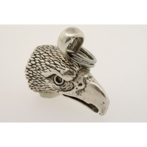 Vintage Sterling Silver Charm Eagle Head US Post Office 3D Logo Bird
