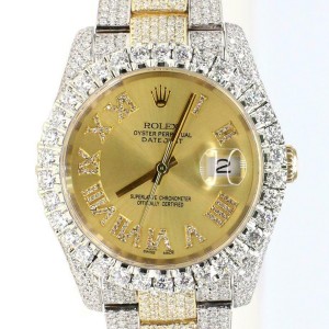 Rolex Datejust 36mm 2-Tone 17.7ct Diamond-Paved Watch/Diamond Roman Numerals