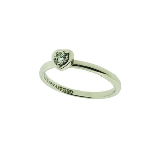 Cartier .15 Carat Solitaire Engagement  Promise Ring In 18k