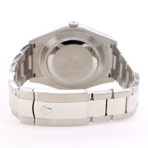 Rolex Datejust 41MM Oyster 116300/Custom Diamond Bezel/Blue Diamond Roman Dial