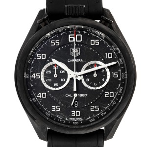 Tag Heuer Carrera Chronograph Grey Dial Carbon Mens Watch 