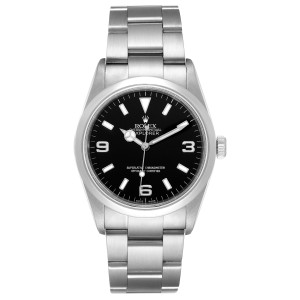 Rolex Explorer I Black Dial Stainless Steel Mens Watch 114270 