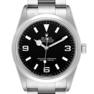 Rolex Explorer I Black Dial Stainless Steel Mens Watch 114270 
