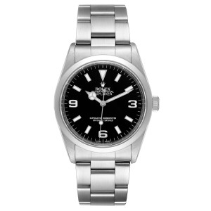 Rolex Explorer I Black Dial Stainless Steel Mens Watch 14270