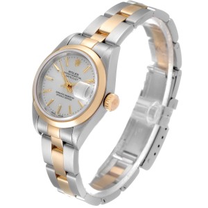 Rolex Datejust Steel 18k Yellow Gold Silver Dial Ladies Watch 79163
