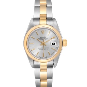 Rolex Datejust Steel 18k Yellow Gold Silver Dial Ladies Watch 79163