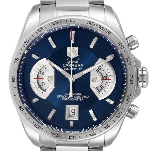 Tag Heuer Grand Carrera Blue Dial Limited Edition Mens Watch CAV511F 