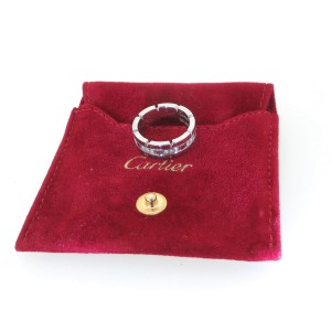 Cartier White Tank Francaise 18k Gold Diamond Band Ring