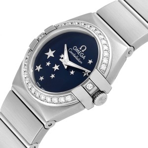 Omega Constellation Orbis Star Steel Diamond Watch 123.15.24.60.03.001 Box Card