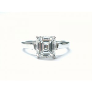 Tiffany & Co. Platinum Emerald Cut Diamond Engagement Ring