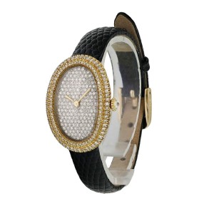 Cartier Baignoire 7743 Yellow Gold Diamond Dial Ladies Watch
